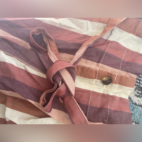 MADEWELL Striped Shorts with a Button and Tie Waist - Picture 4 of 4